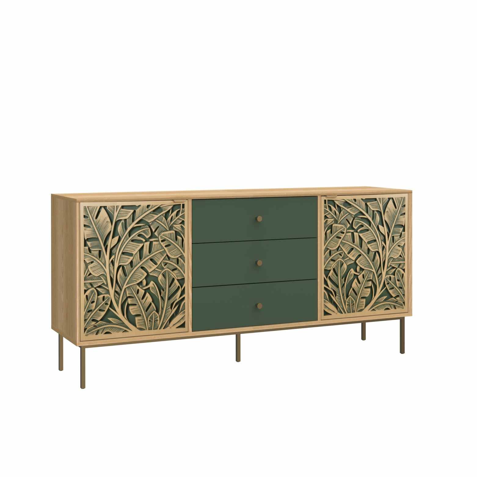 Tulumora 3 Drawer 2 Door Cabinet